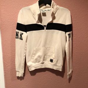 SOLD!! Light pink semi zip sweatshirt from Pink